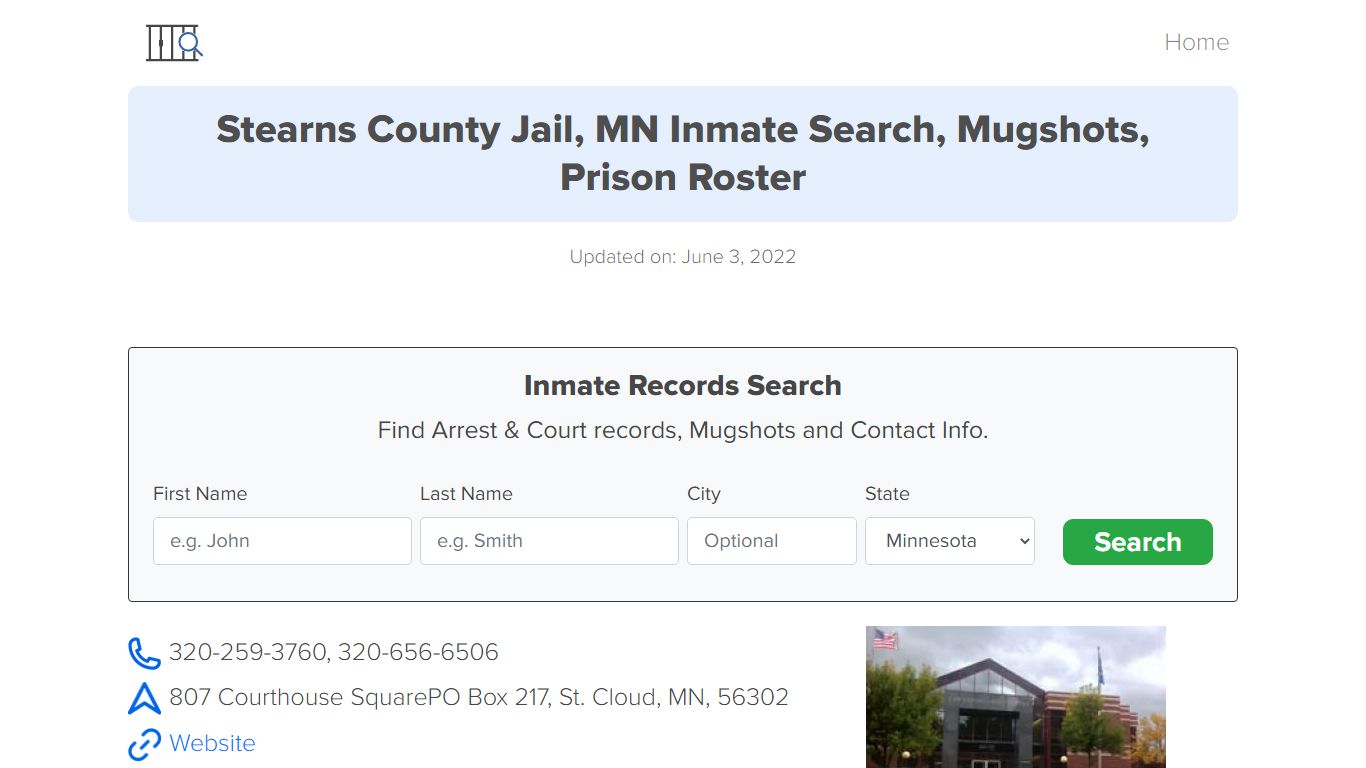 Stearns County Jail, MN Inmate Search, Mugshots, Prison Roster